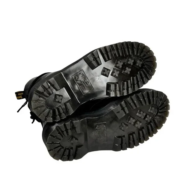 Dr. Martens Jadon Lace-Up Boots Sz 7 Black Leather Platform Airwair Goth Grunge - Picture 12 of 16
